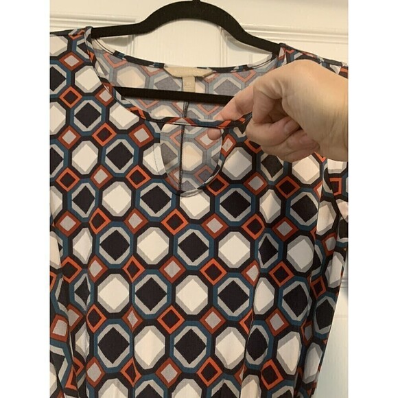BANANA Republic Fit & Flare Dress Womens Size XSmall Geometric Print - Picture 3 of 9